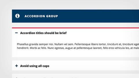 Example of an accordion widget