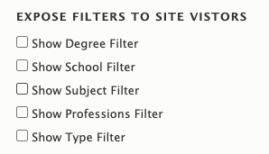 exposed filters